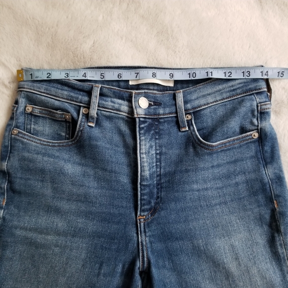 DENIM FORUM The Nico Mid Rise Skinny Crop Size 28 - Picture 12 of 16